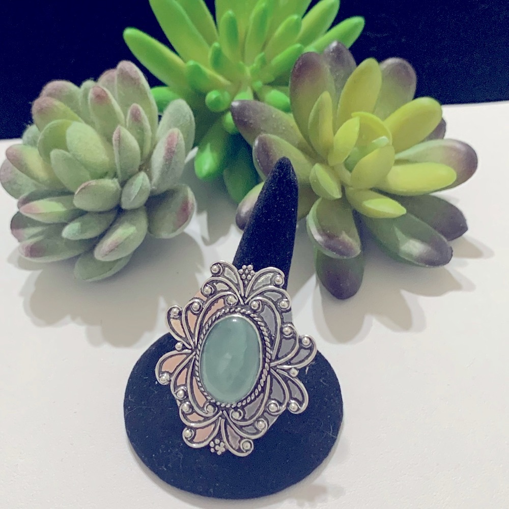 Silver Chrysoprase Handmade Ring